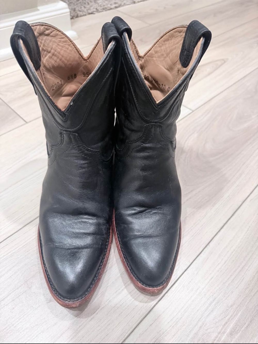 Tecovas Black Leather Western Ankle Boots